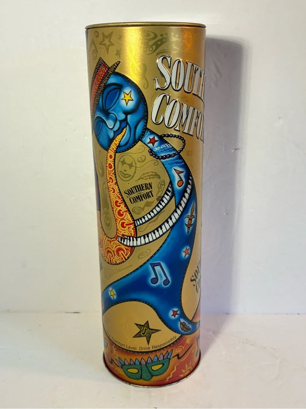 Southern Comfort Collectible Tin New Orleans Mardi Gras Music 11.5